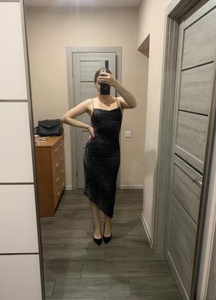 Сукня  на бретелях topshop з анімалістичним принтом2 фото