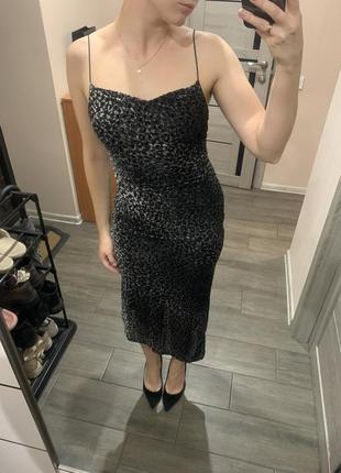 Сукня  на бретелях topshop з анімалістичним принтом3 фото