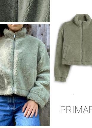 Primark женская шубка тедди мятного цвета