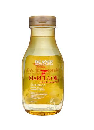 Поживний шампунь для сухих і пошкоджених волосся з маслом марули beaver professional nourish marula oil shampoo