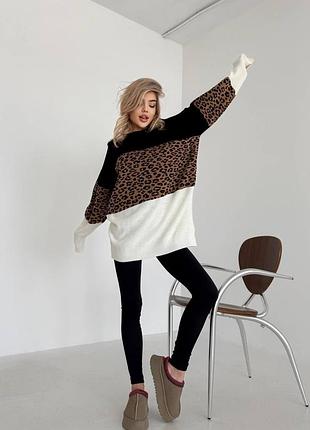 Свитер-туника в стиле oversize dch-1412