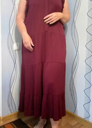 Розкішна довга сукня вільного крою (великий розмір)4 фото
