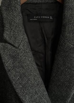 Пальто демісезонне zara тепле пальто на зиму осінь3 фото