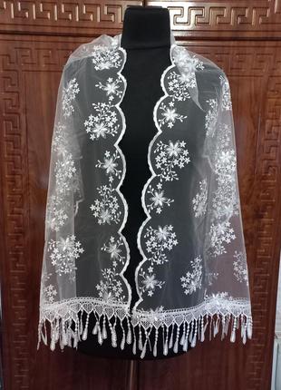 Свадебный шарф айвори цвета № 5