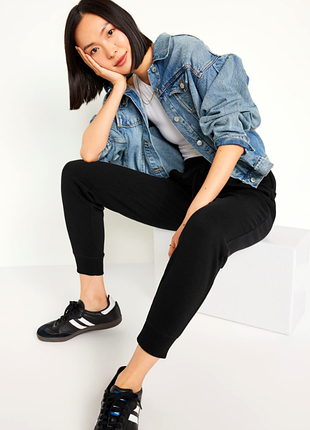Теплые женские брюки old navy - m с начесом спортивные черные премиум качества