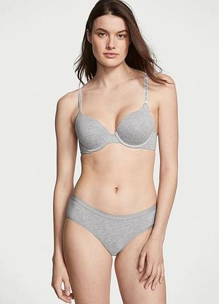 Трусики хлопковые серые слип оригинал victoria’s secret