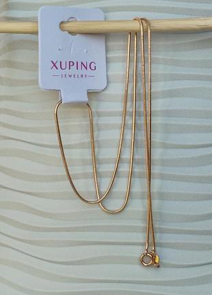 Трендовий ланцюжок ксюпінг xuping позолота медзолото 45  круглий снейк