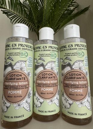 Лосьон для лица "яблоко" jeanne en provence bio apple clarifying lotion