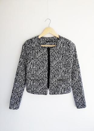 Жіночий вкорочений жакет блейзер зебра atmosphere