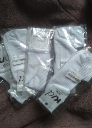 Укорочені чоловічі шкарпетки 27-29см 41-46 розмір хлопок білі носки