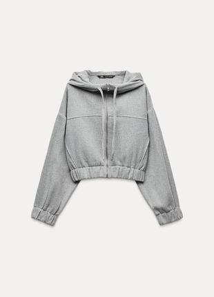 Укорочене худі soft zara