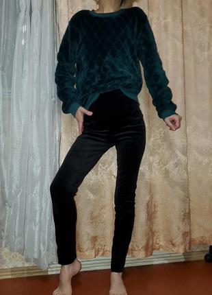 Бархатные велюровые лосины леггинсы zara
