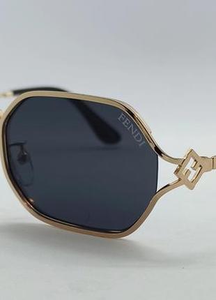Fendi очки женские солнцезащитные модные ромбовидные черные