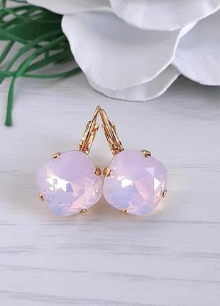 Позолоченные серьги swarovski