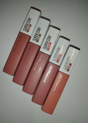 ♥️ рідка суперстійка помада для губ maybelline new york super stay matte ink блиск