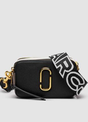 Шкіряна сумка marc jacobs the snapshot black/multi