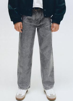 Блестящие джинсы zara 6-7 лет