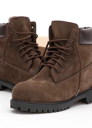 💥 t*mberland boots winter (хутро, натур нубук)
