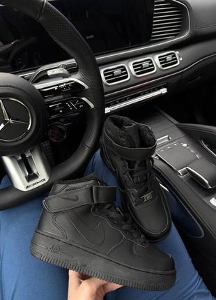 Кросівки nike air force black high fur