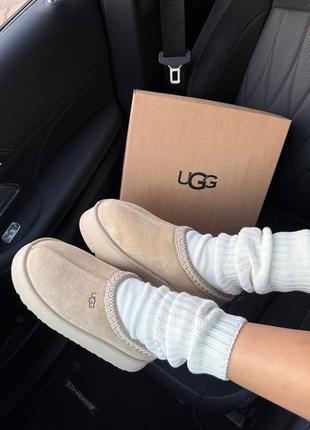 Замшеві зимові уггі  ugg tazz platform mustard seed