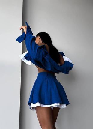 Костюм спідниця-шорти та піджак