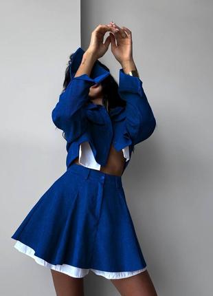 Костюм спідниця-шорти та піджак