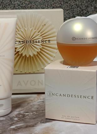 Женский парфюмерно-косметический набор avon incandessence (аромат, лосьон)