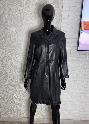 Кожаный плащ на пуговицах milan leather, xxl 52р