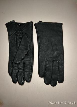 Утеплені шкіряні перчатки розмір m