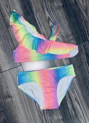 Б/у н&м купальник яркий радужный радужный на 6-8 лет
