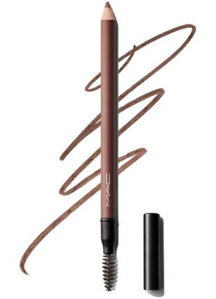 Карандаш для бровей с пудровым финишем m.a.c. veluxe brow liner deep dark brunette без коробки 1.19 г