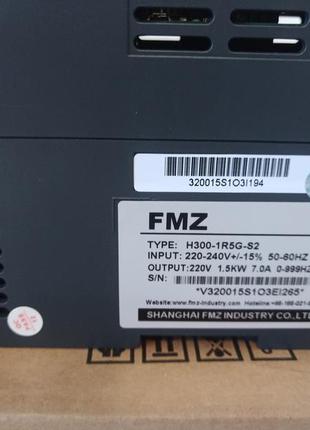 Частотный преобразователь fmz 1.5 квт 220в/3-ф220в3 фото