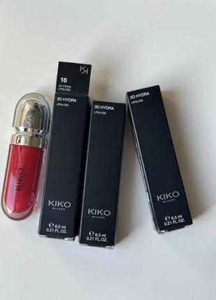 Блиск для губ kiko milano 3d hydra lipgloss відтінок 16