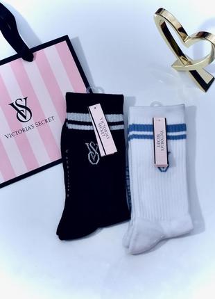 Белые женские высокие носки victoria's secret, викториас сикрет, виктория сикрет4 фото