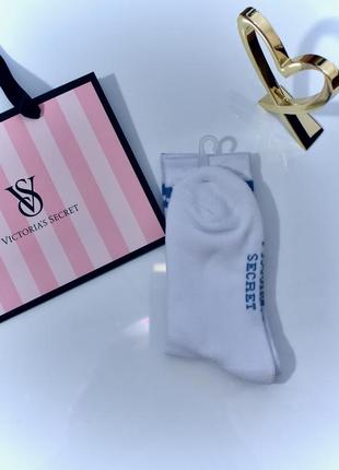 Белые женские высокие носки victoria's secret, викториас сикрет, виктория сикрет3 фото