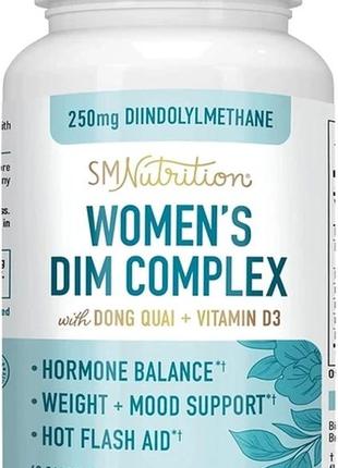 Dim жіночий комплекс для гормонального балансу 250 мг (women's dim complex) smnutrition 60 капсул