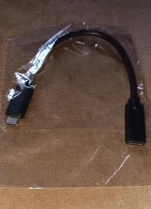 Удлинительный кабель usb c 3,1 gen2 10 гбит/ с тип с к с pd 100 вт 5а, кабель для быстрой зарядки для масbook 4k 60 гц, видеокабель4 фото