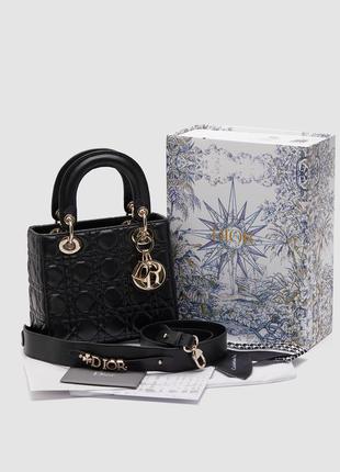 Lady mini black женская брендовая черная шикарная сумка известный бренд жіноча чорна стильна сумочка