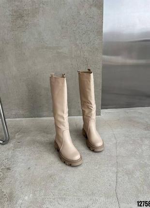 Сапоги трубы еврозима натуральная кожа
