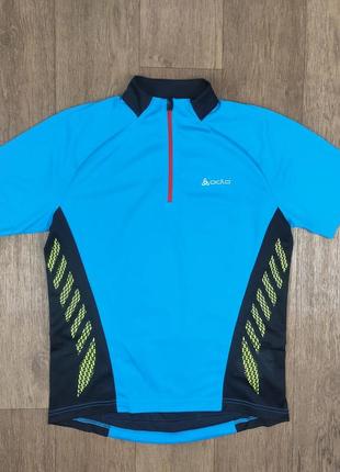 Вело футболка odlo синя спортивна чоловіча форма шоссе мтб джерсі castelli rapha