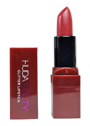 Матова губна помада huda beauty glitter lipstick №27