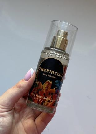 Спрей для тіла/волосся bath and body works tropidelic у міні форматі