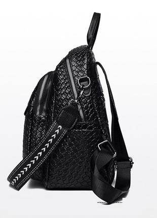 Женский кожаный городской рюкзак weisen daishu 1222 черный