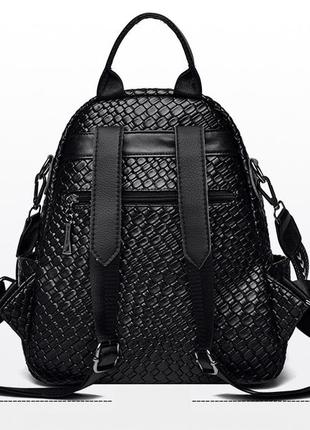 Женский кожаный городской рюкзак weisen daishu 1222 черный