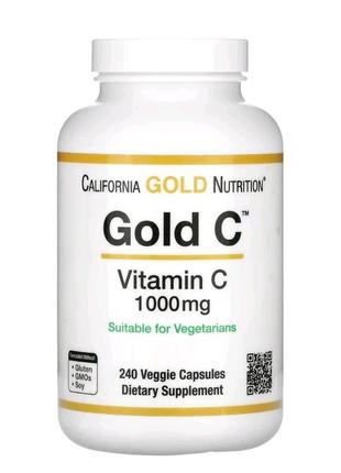 California gold nutrition gold c вітамін с 1000 мг 240 вегетаріанських капсул