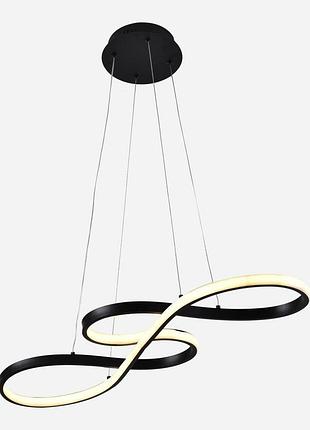 Люстра підвісна світлодіодна sirius lcd3054 bk чорна3 фото