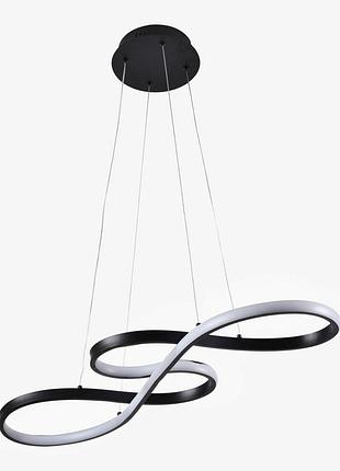 Люстра підвісна світлодіодна sirius lcd3054 bk чорна5 фото
