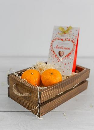 Ящик дерев’яний декоративний скандинавія коричневий