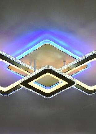 Люстра світлодіодна акрилова sirius ш 77659/2+1 wt+cr