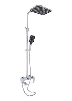 Душевая система универсальная qtap swan cascada на три потребителя (с изливом) qtswa111crm45566 chrome